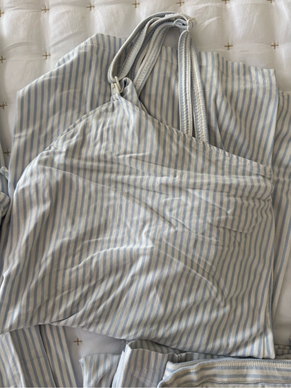 Maternity DreamModal Kimono Three-Piece Set in Fog - Picture 3 of 6